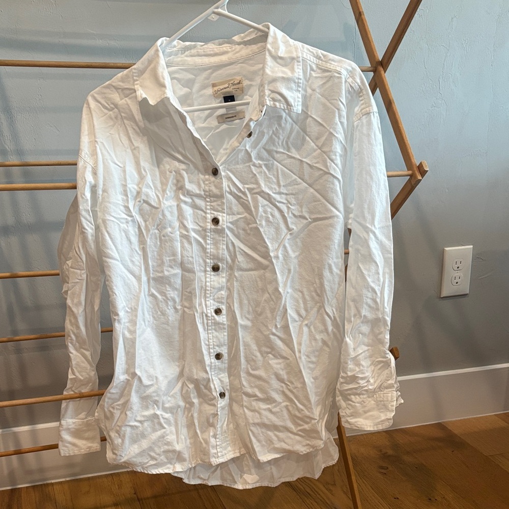 Universal Thread White Oversized Button-Down Shirt